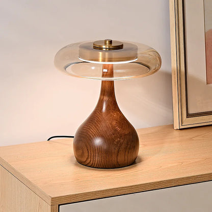 MushroomLuxe – Vintage Koppar Taklampa med Glaserat Design
