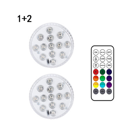 Underwater LED-lampa med fjärrkontroll – RGB flerfärgad poolbelysning för badrum och dammar