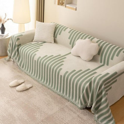 Modern Monochrome Feather Sofa Cover