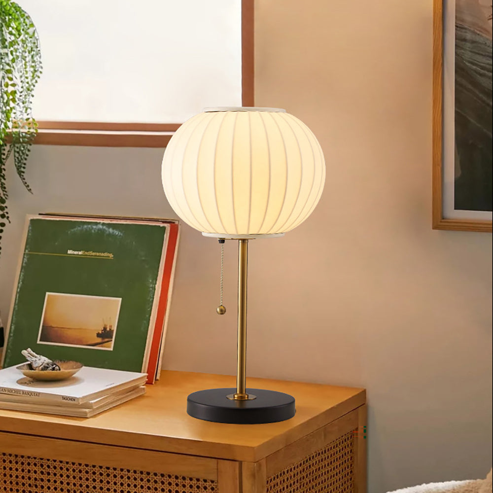 Klassisk Vit Sidenattlampa för Sovrum