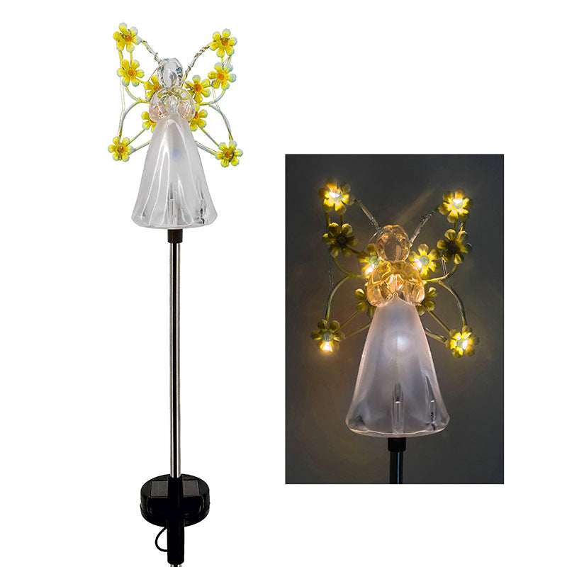 Luminous Haven Solar Angel LED Trädgårdslampa – Elegant utomhusbelysning för trädgårdar och minnesplatser