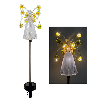 Luminous Haven Solar Angel LED Trädgårdslampa – Elegant utomhusbelysning för trädgårdar och minnesplatser