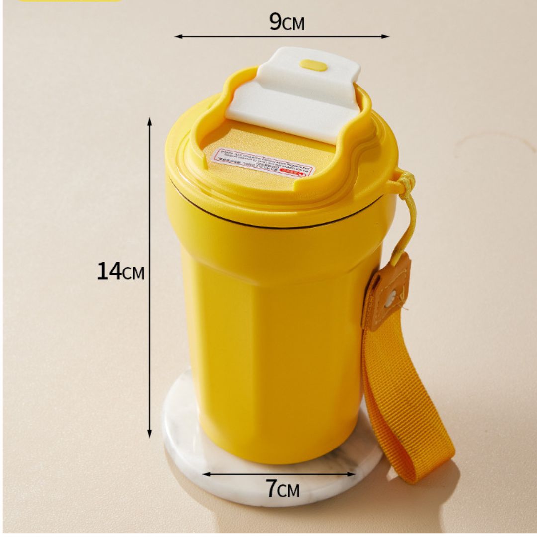 Rostfritt stål kaffekopp med LED temperaturvisning 450 ML