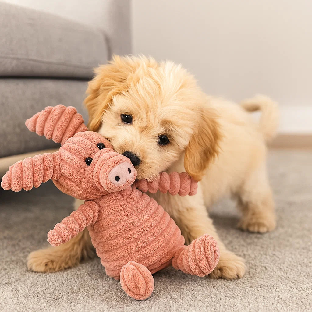 Hundleksak Pluffig Squeaky Tuggedyr