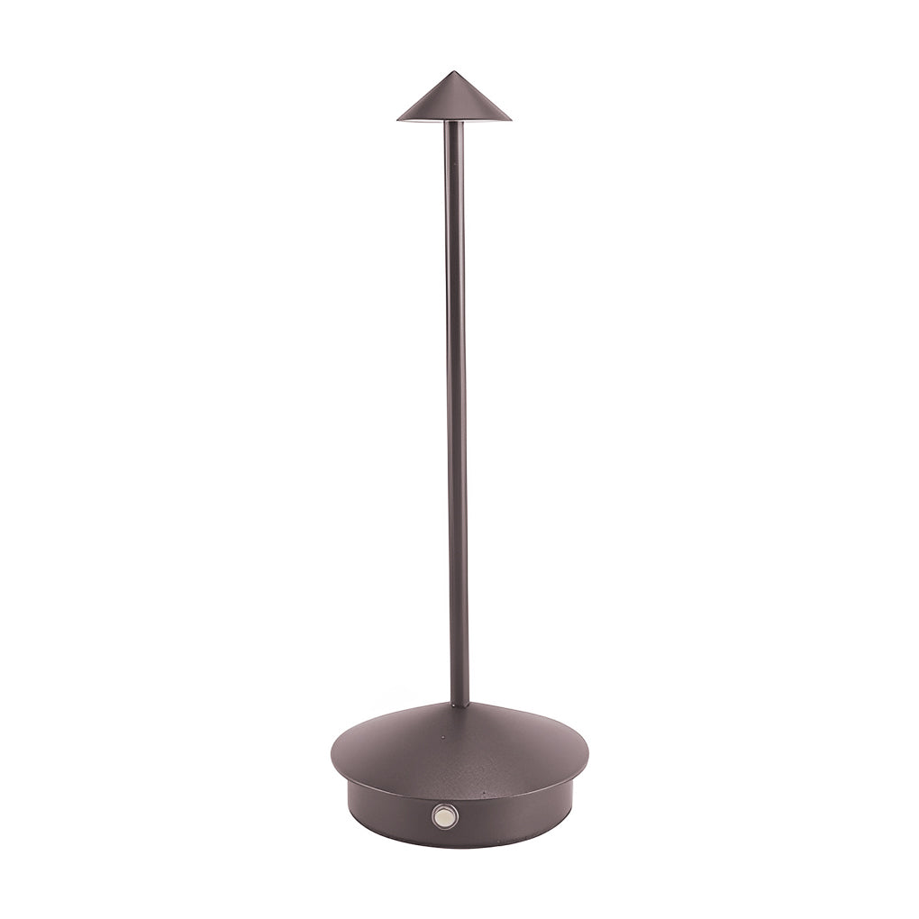LuminZen - Modern Bollarformad Skrivbordslampa med RGB Färgförändring och Trådlös Laddning