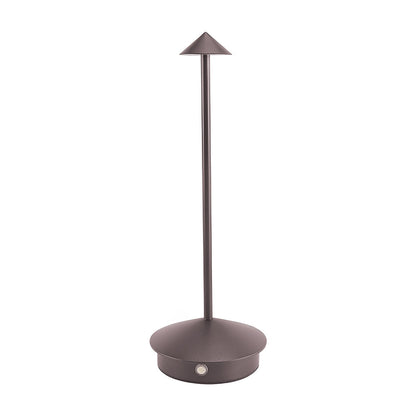 LuminZen - Modern Bollarformad Skrivbordslampa med RGB Färgförändring och Trådlös Laddning
