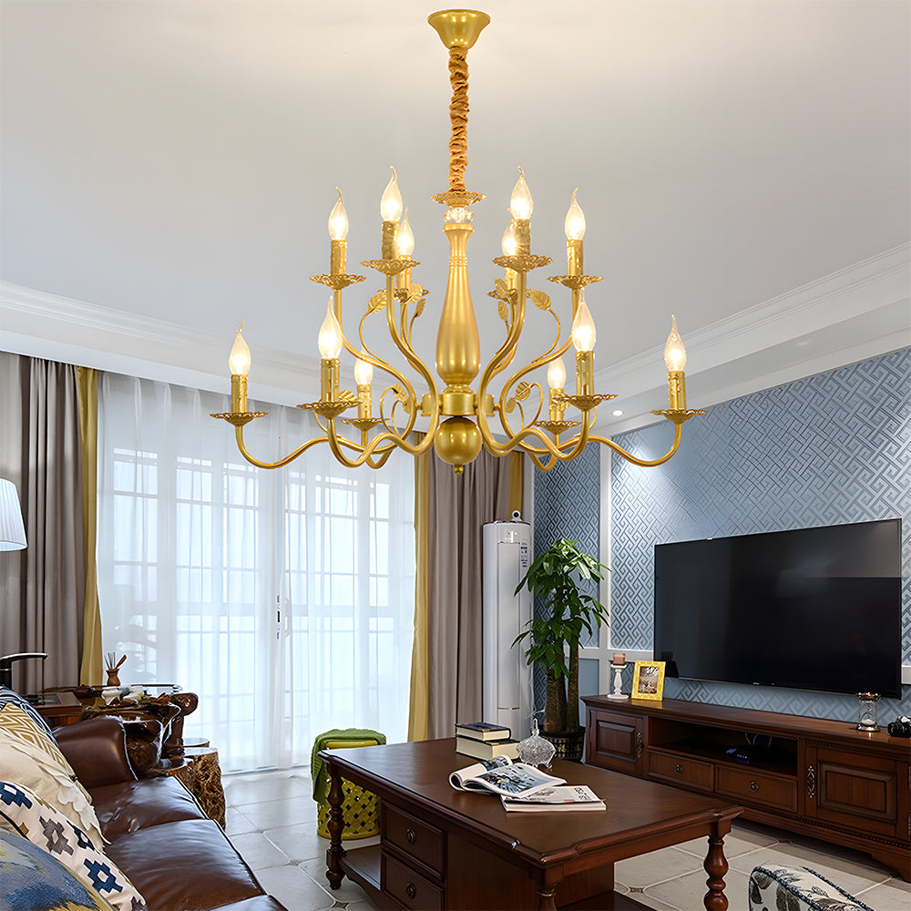 Flemish Style Farmhouse Chandelier | Rustic Iron | Vintage Pendant Fixture | 6/12/16 Lights | Brick by Brick