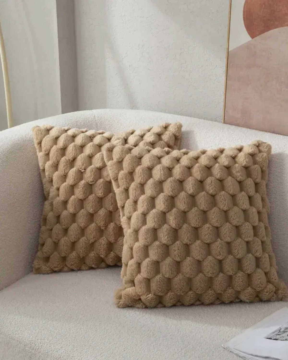 Carvallo – Lyxig Plysch Dekorativ Kudde med Lush Textur för Elegant Komfort