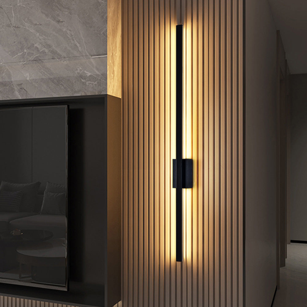 Industriell minimalistisk lång LED järn vägglampor för samtida vardagsrumsinredning och stilfull belysning