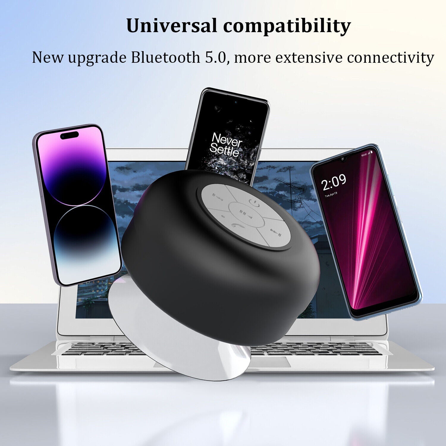 Luxora Vattentät Bluetooth Duschhögtalare med Sugkopp
