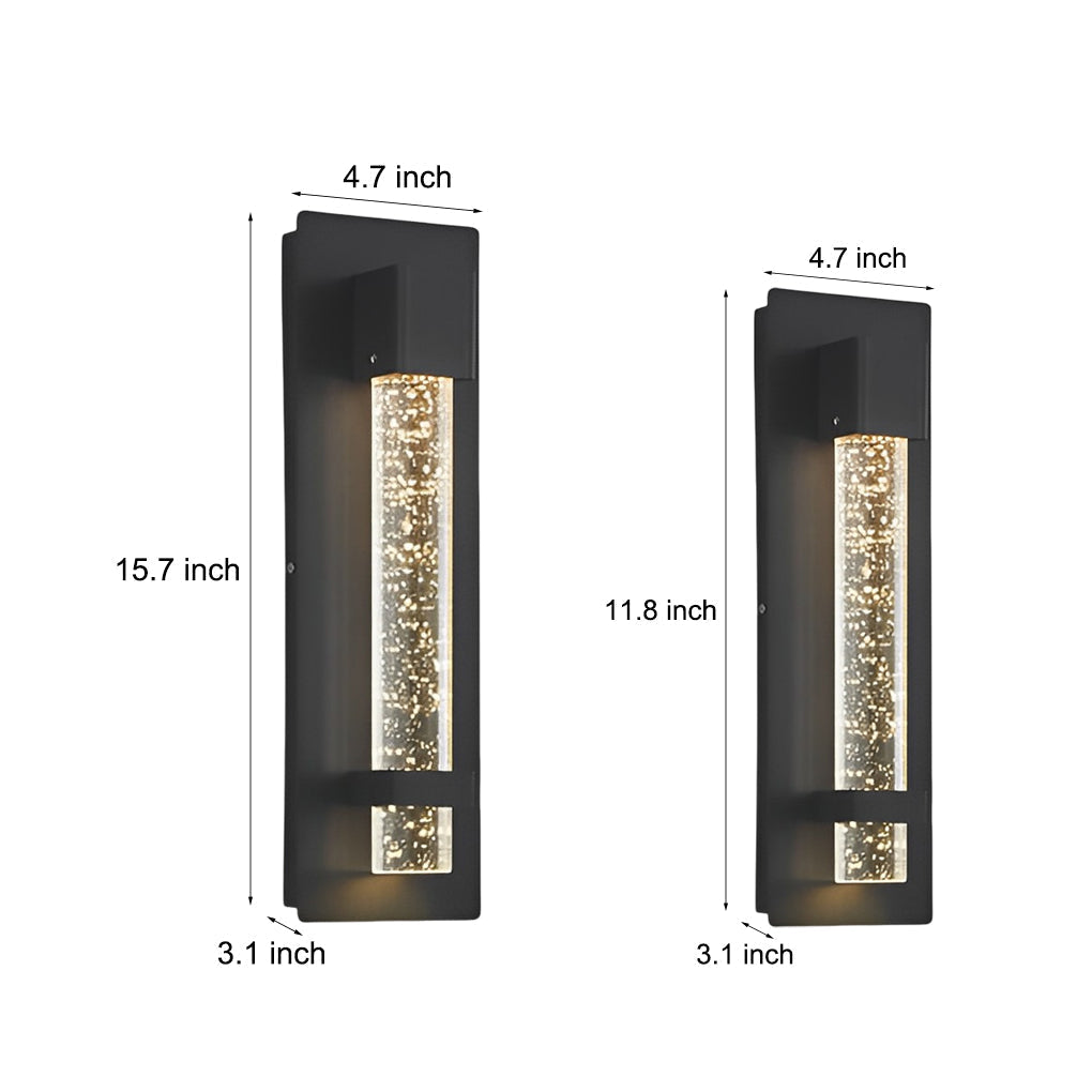 Vattentät Trådbunden Bubbla Glas Utomhusvägglampa