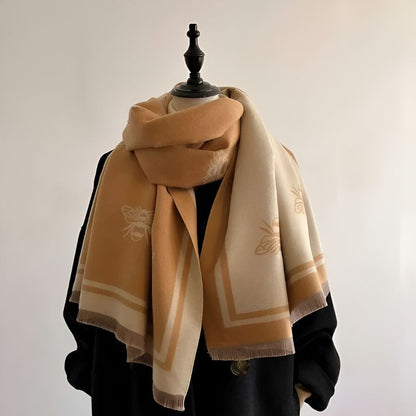 Nuvia Bee Mönster Vinter Halsduk