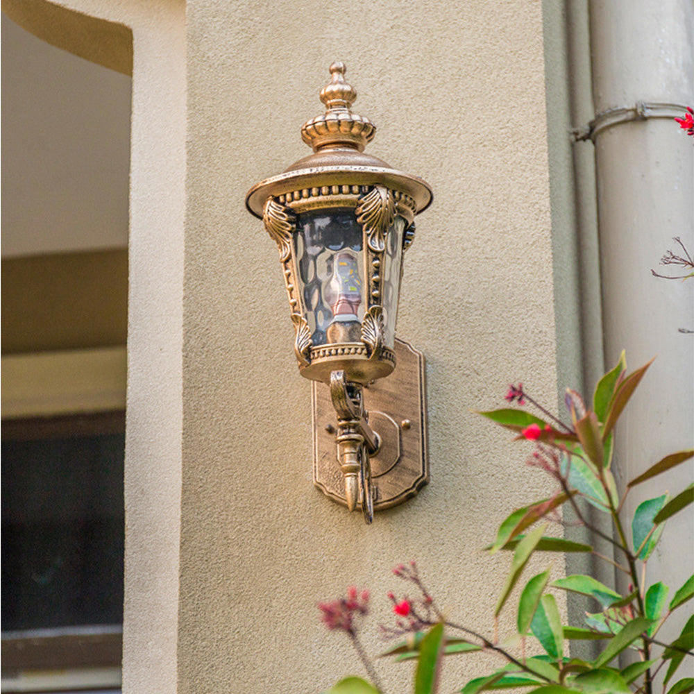 Utomhus Vintage Glas Vägglampa