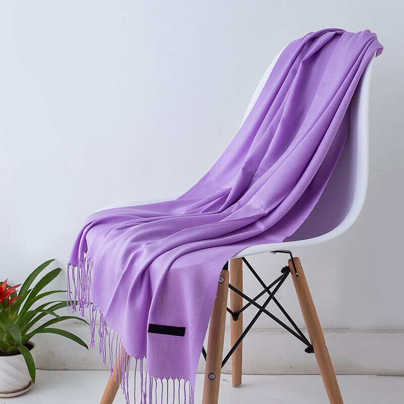 Kashmirscarf för kvinnor Mjuk Lång Vinterwrap