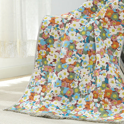 Målning Stil Blomma Vändbar Bomull Handduk 80cm x 160cm