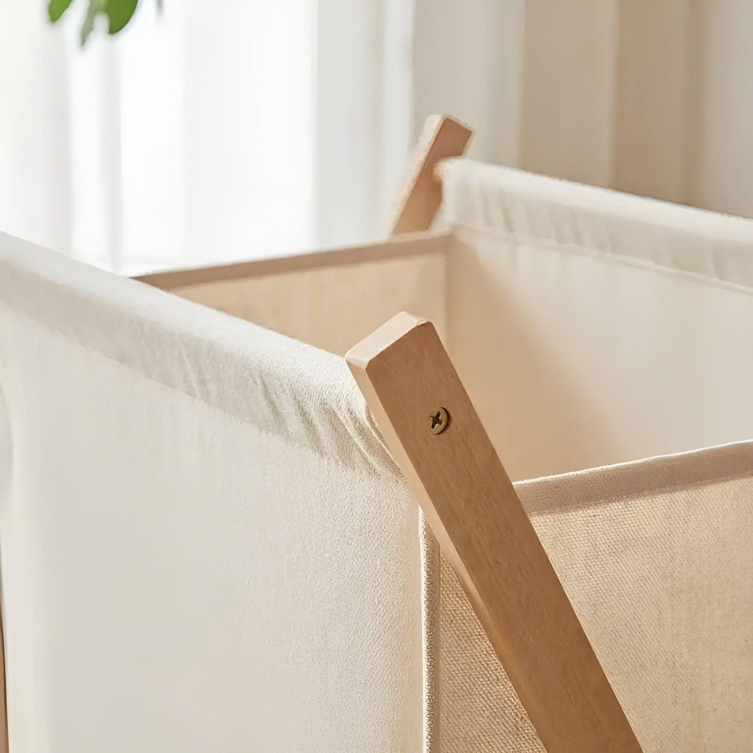 FlexiWood Korg - Fällbar tvättkorg av trä