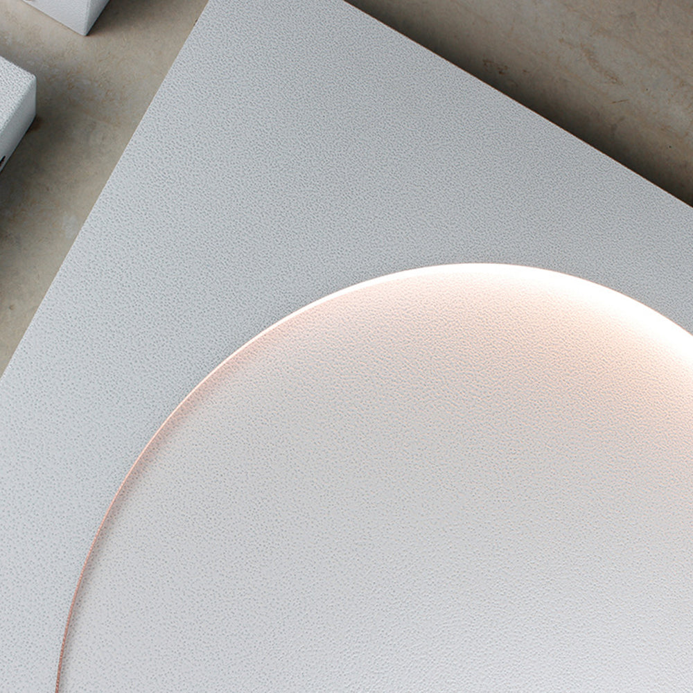 Elif - Modern LED Vägglampa Fyrkant Måne Inomhus, Vit, Metall