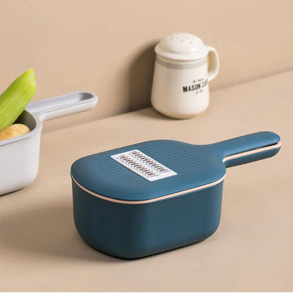 Multifunktionell Grönsakshackare Med Uppsamlingbehållare – Praktisk Kökshjälp För Enkelt Skärning, Rivning &amp; Hyvling