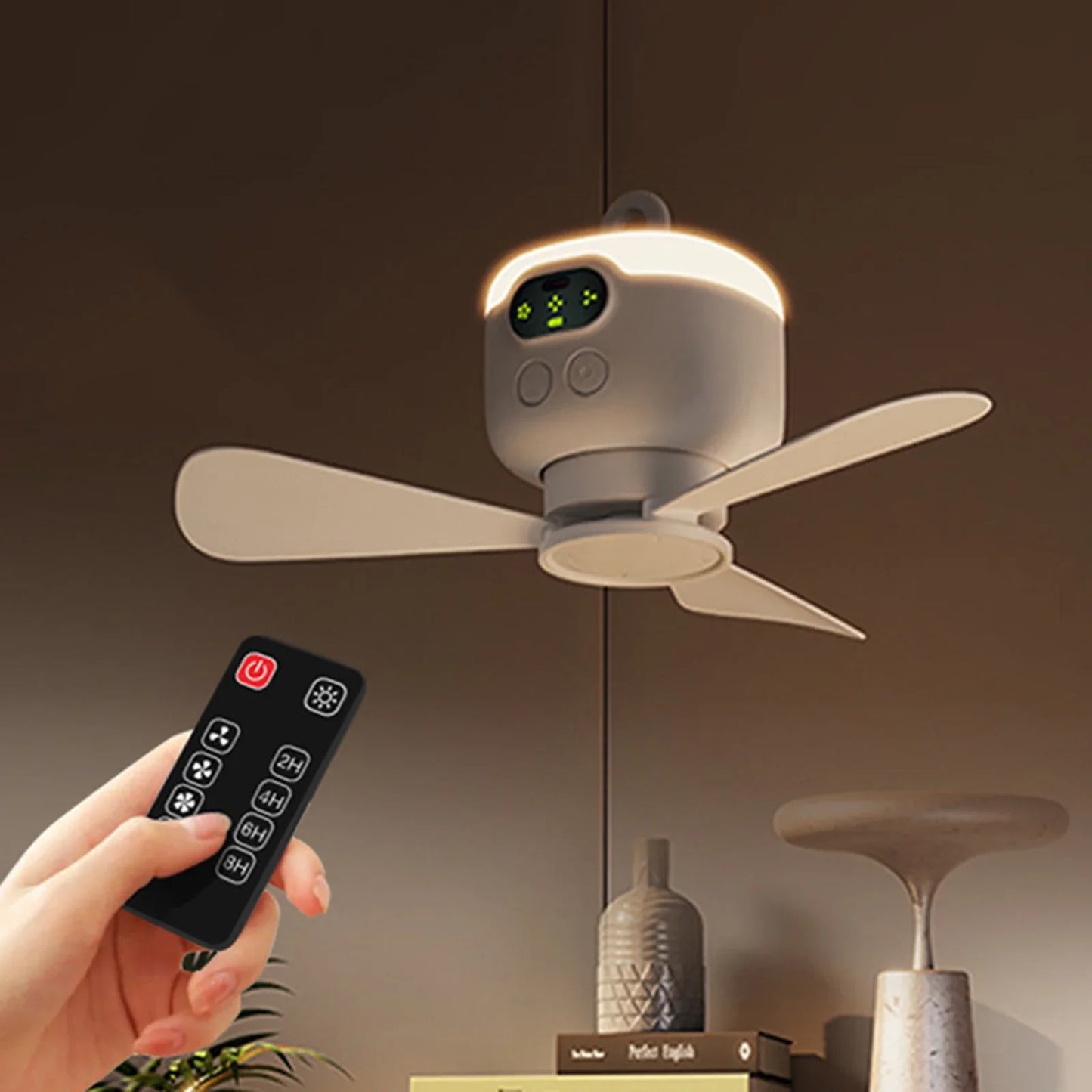 CoolTrail - Campingfläkt för utomhus USB uppladdningsbar