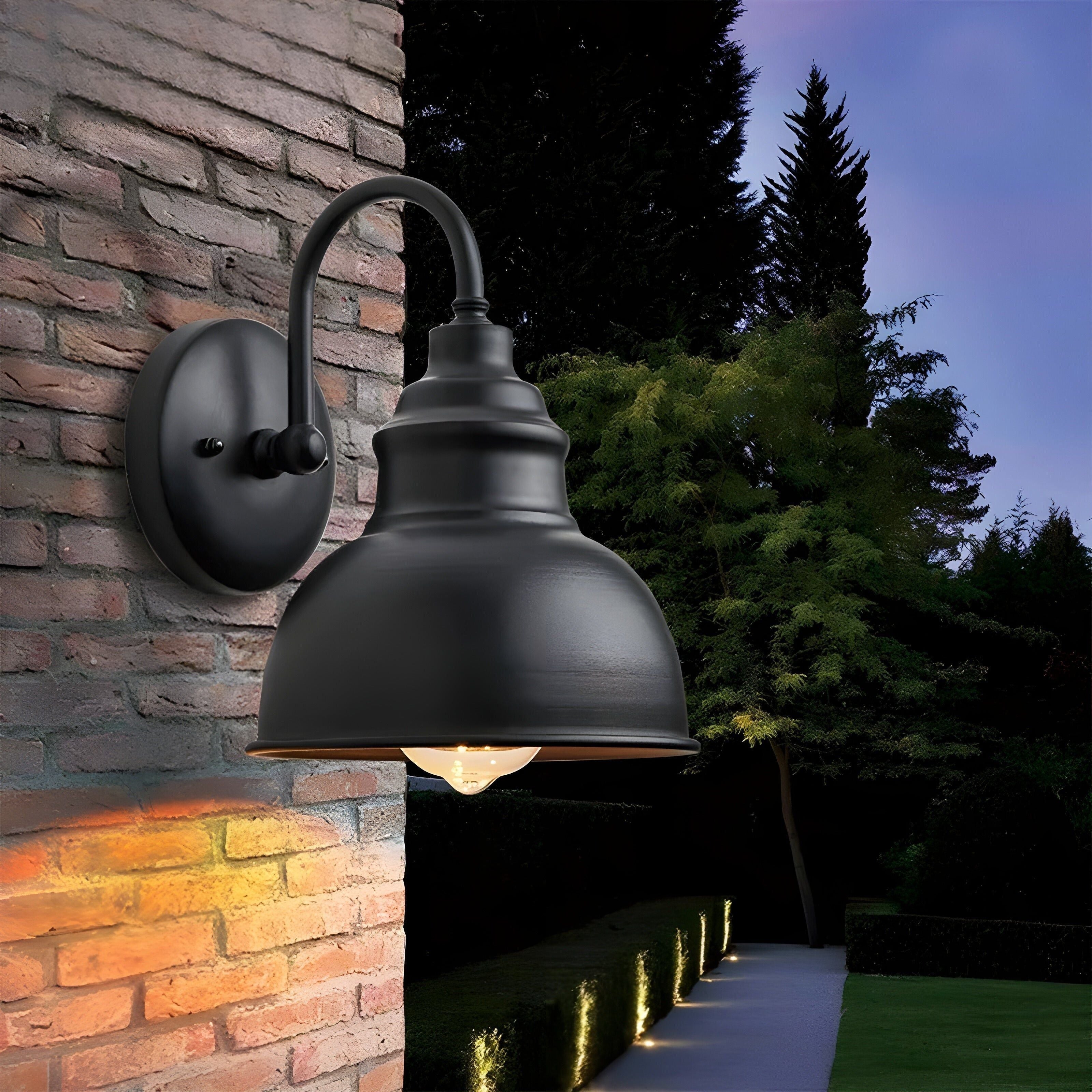 IronLuxe Light - Retro Vattentät Trädgård Veranda Järn Vägglampa