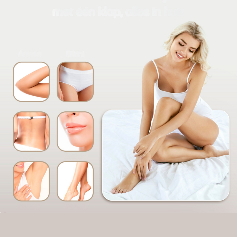 Elektrisk rakapparat för kvinnor med trimmerhuvuden