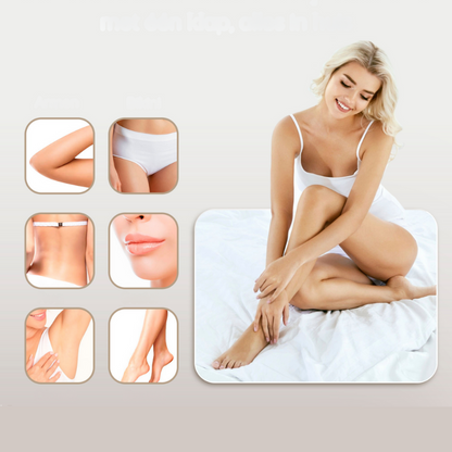 Elektrisk rakapparat för kvinnor med trimmerhuvuden