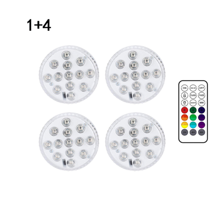 Underwater LED-lampa med fjärrkontroll – RGB flerfärgad poolbelysning för badrum och dammar