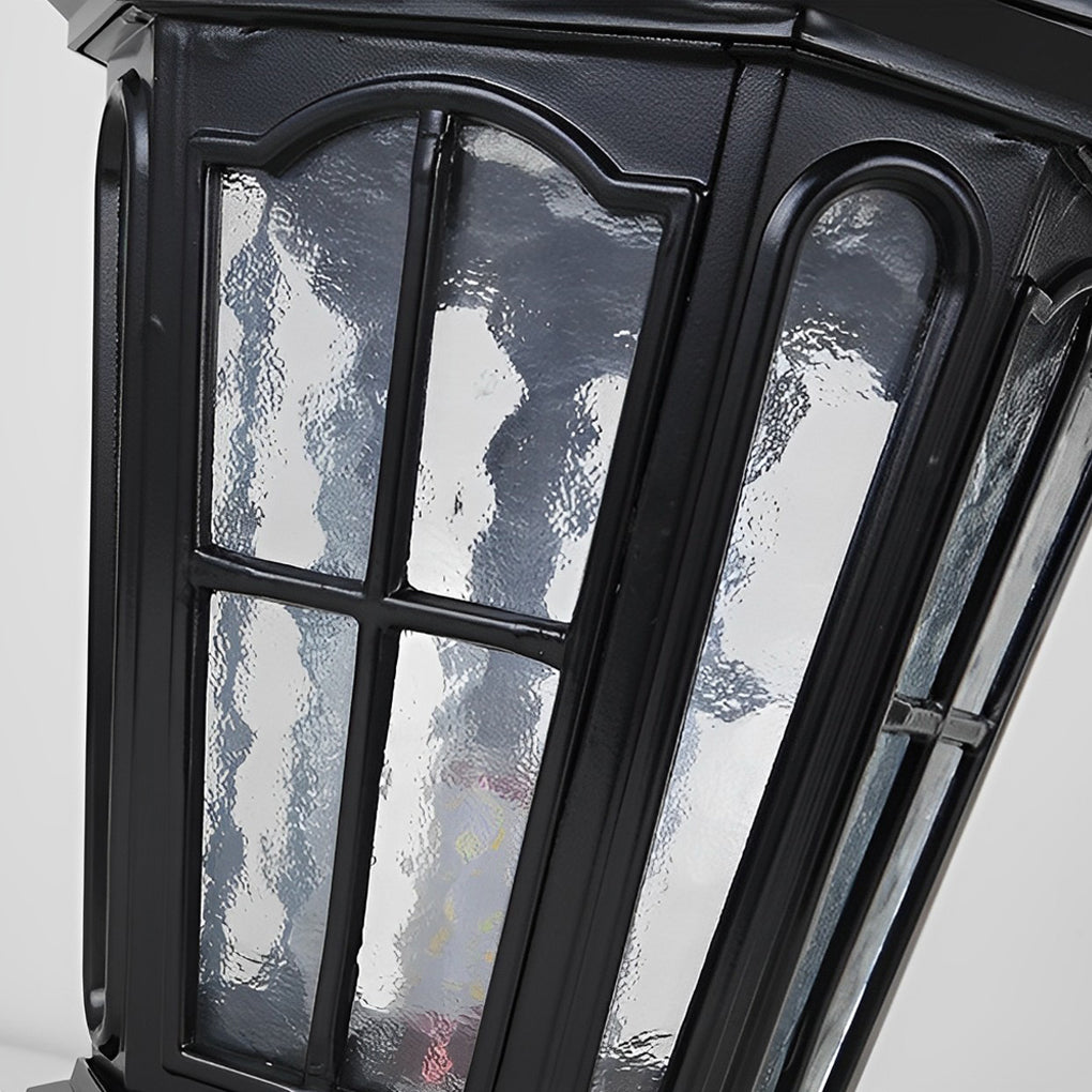 Utomhus Solar LED Svart Trädgårdspostljus