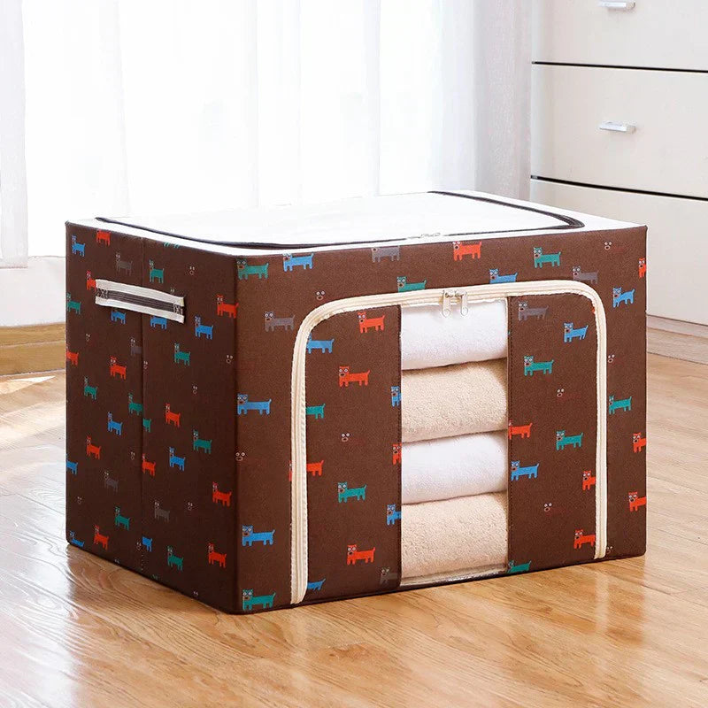 Carvallo - Fällbar förvaringslåda med metallram och fönster