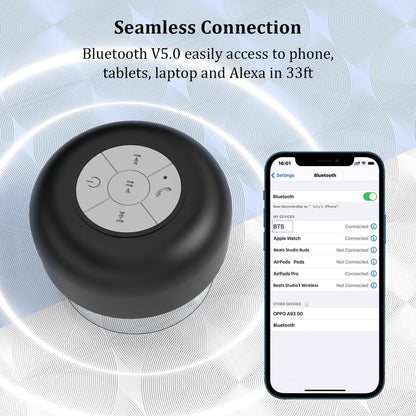 Luxora Vattentät Bluetooth Duschhögtalare med Sugkopp