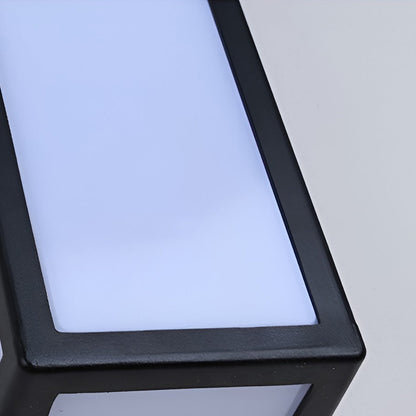Utomhus vägglampa svart aluminium lyktstolpe