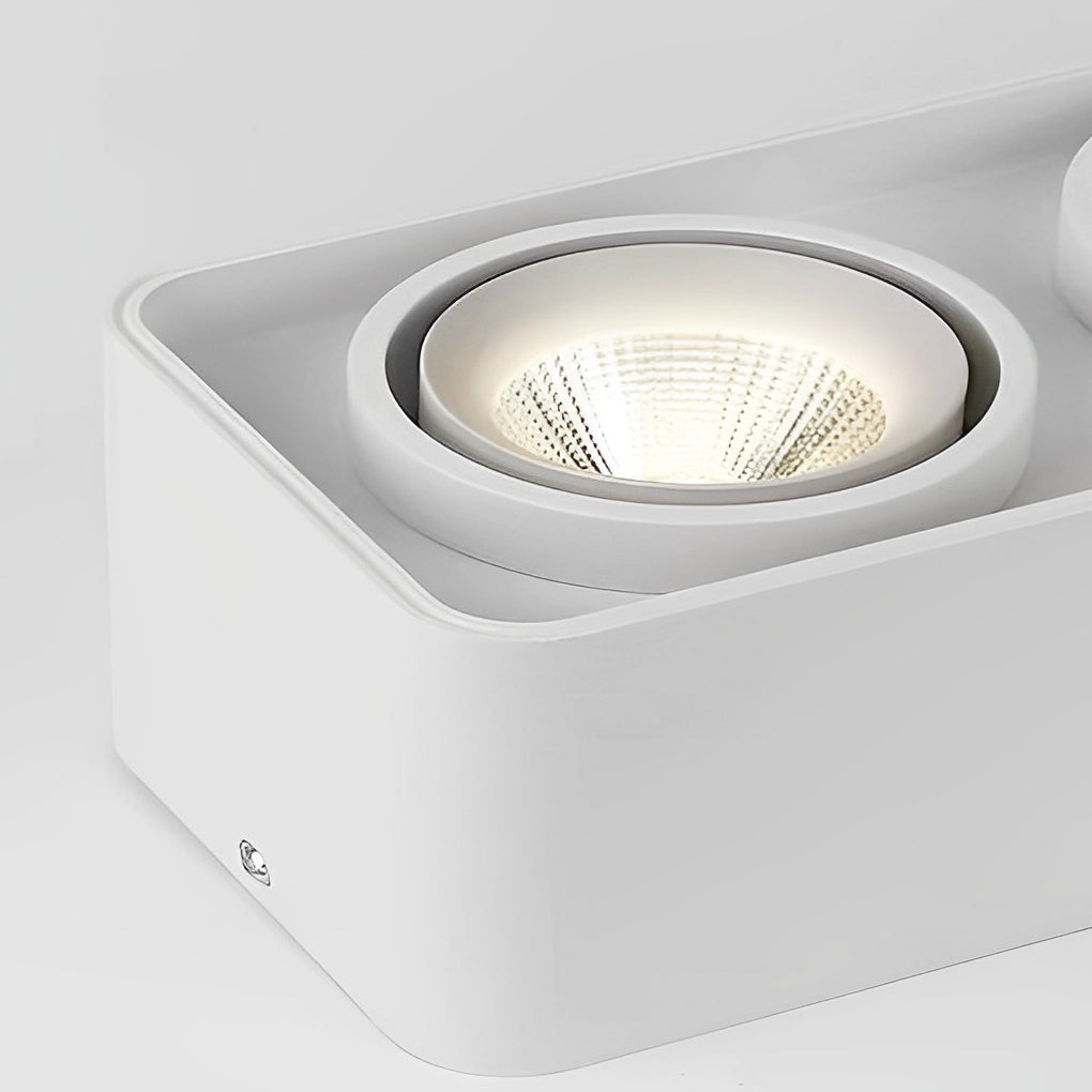 FlexiSquare - Dimbart LED Takrosettlampa med Justerbar Fyrkantig Lampfot
