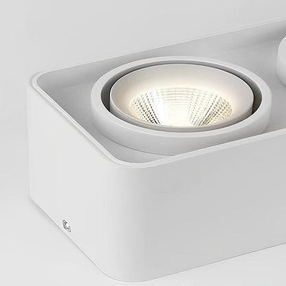 FlexiSquare - Dimbart LED Takrosettlampa med Justerbar Fyrkantig Lampfot
