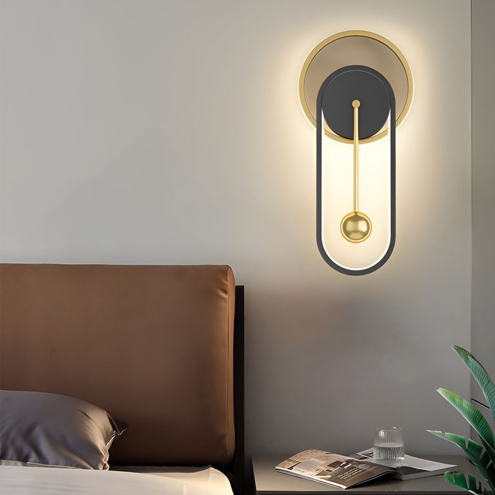 Väggklocka | Led-ljus | Tyst rörelse | Ambient glöd | Kreativ modern design