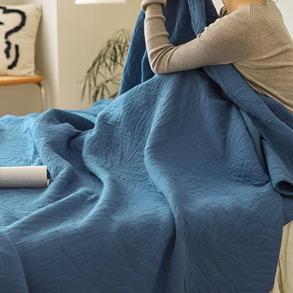 Mjuka Blad Bomullspläd