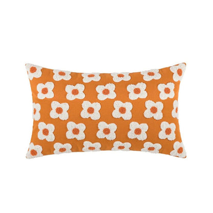 Lustrous Floral Broderad Kuddöverdrag
