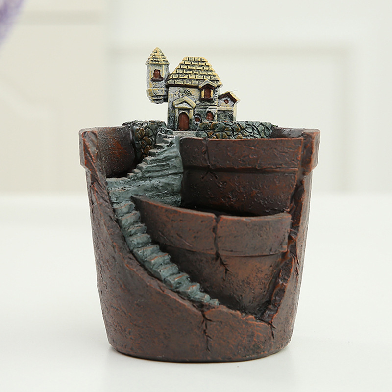 Sukulent Dekorationsblomkruka för Mini-Trädgård – Bonsai Planteringskruka för Mikrolandskap och Trädgård