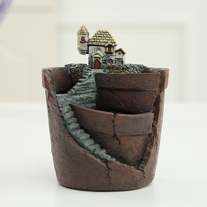Sukulent Dekorationsblomkruka för Mini-Trädgård – Bonsai Planteringskruka för Mikrolandskap och Trädgård