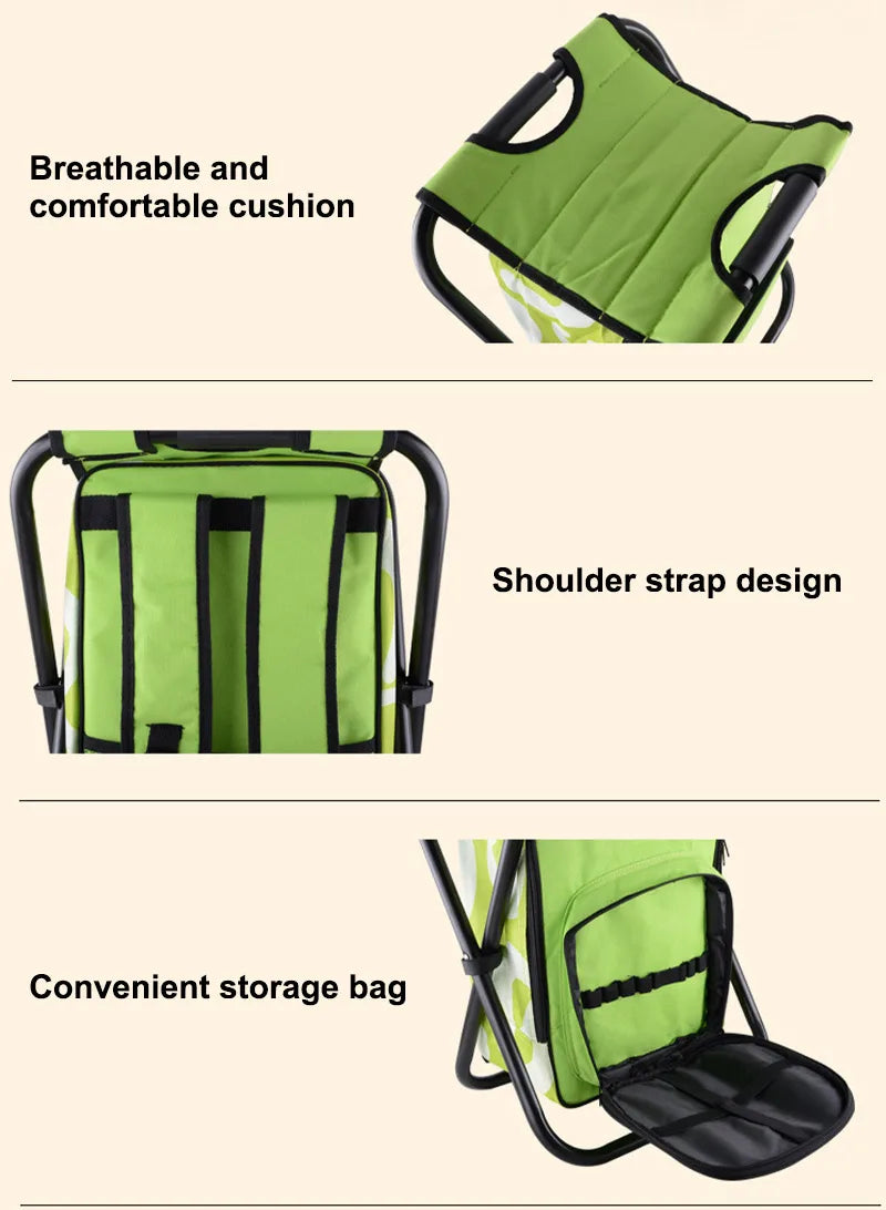 Carvallo Outdoor-Hocker TrekChill SeatCooler | Fällbar campingstol med integrerad kylbox | Vattentät & Bärbar | 150 kg belastningskapacitet