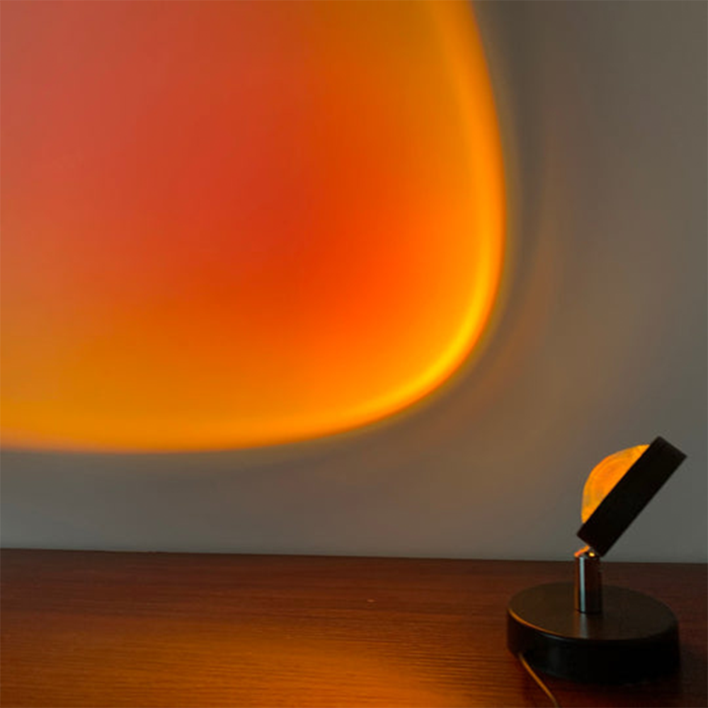 GlowBright - Retro solnedgång bordslampa