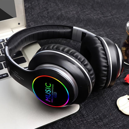 Huvlurar Trådlösa Över Örat med LED-belysning