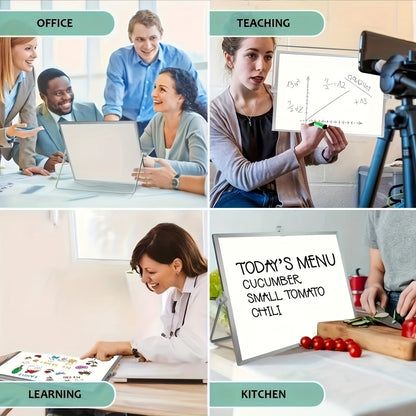 MagniBoard Magnetisk Whiteboard - Bärbar och Dubbelsidig med Ställning