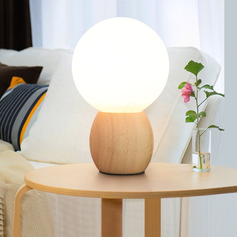 LumiOrb - Orbs Nattduksbordslampa med Träfot