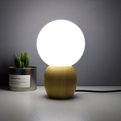 LumiOrb - Orbs Nattduksbordslampa med Träfot