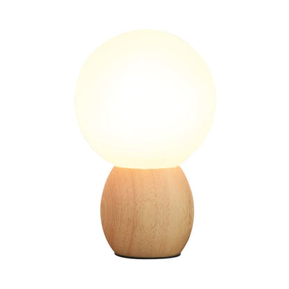 LumiOrb - Orbs Nattduksbordslampa med Träfot