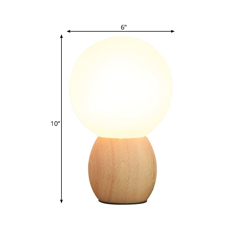 LumiOrb - Orbs Nattduksbordslampa med Träfot