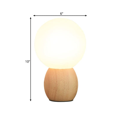LumiOrb - Orbs Nattduksbordslampa med Träfot