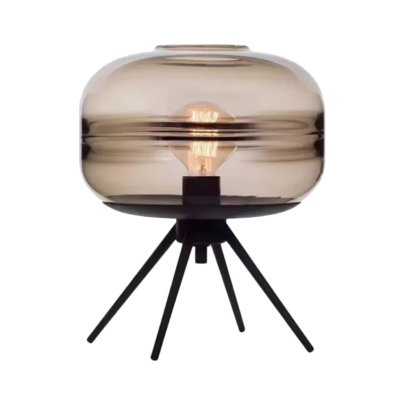 GlassLuxe – Modern fyrbent bordslampa med stilren design