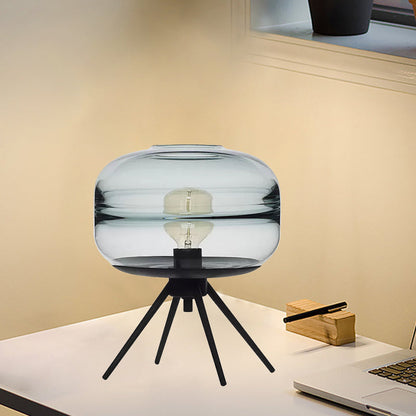 GlassLuxe – Modern fyrbent bordslampa med stilren design