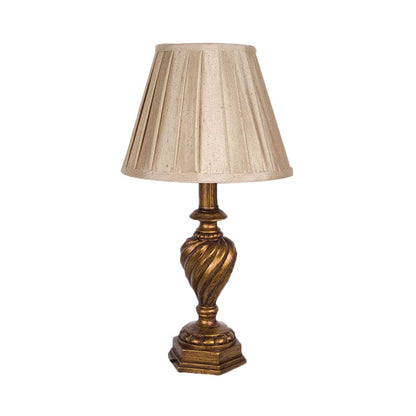 LuminoDesign - Modern Sänglampa med Harbasis och Plisserad Skärm
